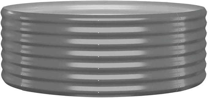 Metal Raised Garden Bed Garden Raised Bed Powder-Coated Steel Outdoor Planter Box for Vegetables Herbs Flowers 39.4x39.4x14.2 Gray-160
