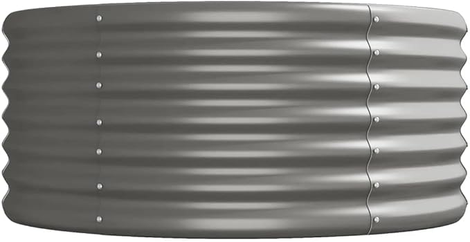 Garden Raised Bed Planter Boxes Patio planters Raised Flower Bed Garden beds Outdoor Suitable for Nursery Corridor Courtyard Orchard Powder-Coated Steel 201.6x31.5x14.2 Gray