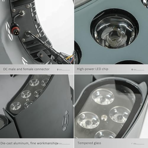 LED Ring Tree Hug Light IP65 Waterproof Outdoor Spotlight Lamp 220V Corrugated Design for Parks &amp Landscapes Perfect for Garden Decoration (White)