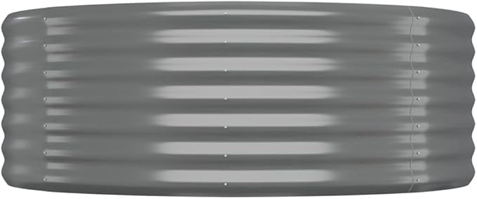 Garden Raised Bed Powder-coated SteelRaised Flower BedsGardening PlantersMultifunctional Raised BedPlant Privacy FenceGreenhouse Planterfor PatiosBalconiesTerraces126.8x39.4x14.2 Gray