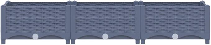 YAFF Raised Bed 47.2x15.7x9.1 Polypropylene (10.296lbs)
