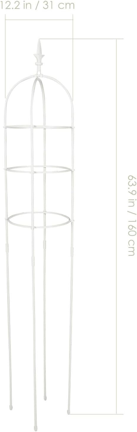 GANAZONO Metal Plant Climbing Trellis for Garden Balcony Outdoor 31cm Diameter X 1.6m Height Iron Vine Support Frame for Roses and Small Climbing Plants