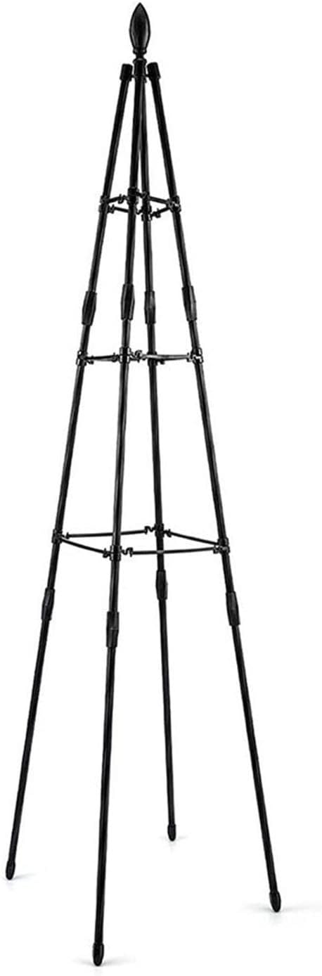 Garden Obelisk Trellis 80cm/31.5in 120cm/47in 160cm/63in Black Tower Supports Tomato Cage Plant Stakes Garden Trellis for Indoor &amp Outdoor Climbing Plant Vegetables Vines ( Size : 80cm/31.5in