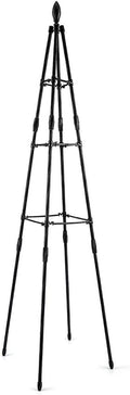 Garden Obelisk Trellis 80cm/31.5in 120cm/47in 160cm/63in Black Tower Supports Tomato Cage Plant Stakes Garden Trellis for Indoor &amp Outdoor Climbing Plant Vegetables Vines ( Size : 80cm/31.5in