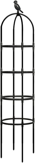 Garden Obelisk Trellis Tower Obelisk Garden Trellis Metal Plant Flower Trellises for Climbing Plants Outdoor Lightweight Plant Tower for Clematis Vine Support Outdoor Indoor(Black)