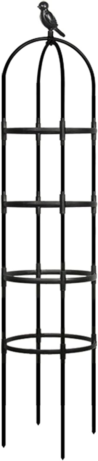 Garden Obelisk Trellis Tower Obelisk Garden Trellis Metal Plant Flower Trellises for Climbing Plants Outdoor Lightweight Plant Tower for Clematis Vine Support Outdoor Indoor(Black)
