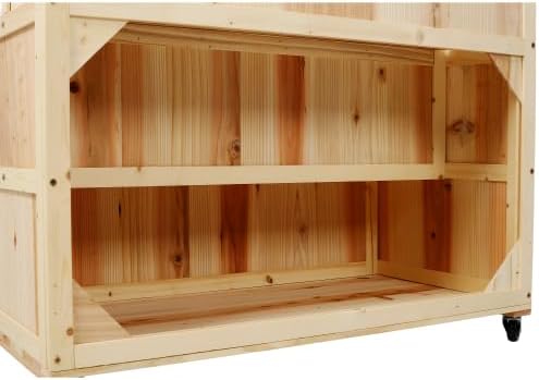 3-Tiers Raised Garden Bed with Trellis 53 H Vertical Planter Box with Wheels &amp Back Storage Area for Flowers Vegetables Herbs Natural