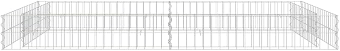 Gabion Raised Bed Galvanized Steel 78.7x39.4x7.9 Garden Raised Bed Metal Raised Planter Box for Outdoor Vegetable Flower Garden Planter Border