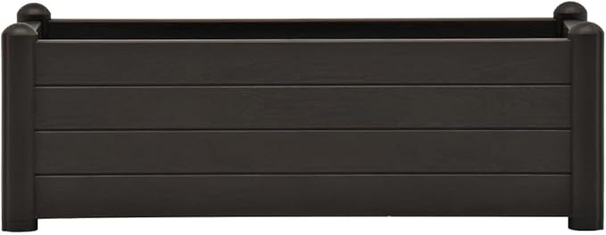 Garden Raised BedLarge Planter Box Raised Garden Beds with Trellis for Flowers Porch and Fruit Herbs Decks Patios Anthracite 39.4X16.9X13.8