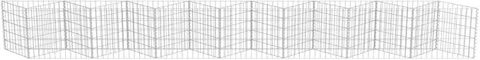 Gabion WallOutdoor Garden Gabion Mesh Planter Raised BedGarden DecorationOutdoor Residential Fencingfor YardGardenGalvanized Steel 177.2x11.8x19.7
