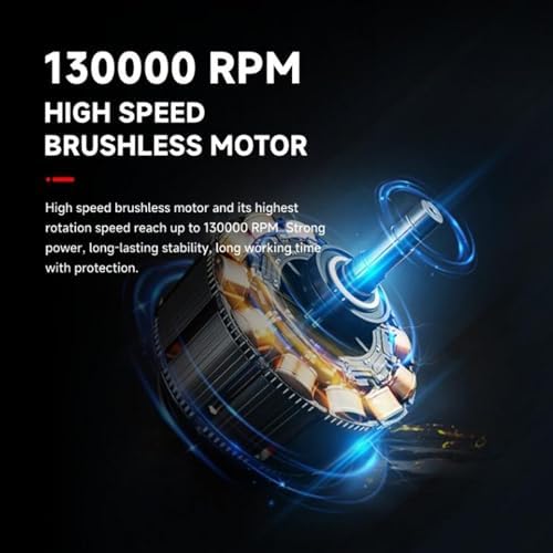 Super Powerful Turbo Fan Brushless with USB Rechargeable for Dust Snow Blowing 130000RPM Handheld Electric 52m / S Wind Speed Duster Fan