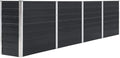 vidaXL Garden Raised Bed Galvanized Steel Planter Anthracite 126x15.7x30.3