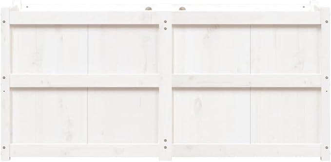 Wooden Raised Garden Bed Garden Planter Box Outdoor Wood Raised Garden Bed for Planting Plants Vegetables White 59.1x19.7x27.6 Solid Wood Pine-255