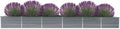 SKM Garden Raised Bed Galvanised Steel 480x80x45 cm Grey (Weight-16KG)