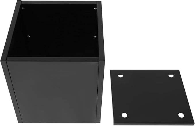 Metal Planter Box Indoor &amp Outdoor Planter Box Metal Garden Planter for Plants and Flowers Fits for Outside Indoor Garden (Black)