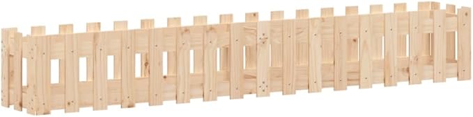 Garden Raised Bed Solid Pine Wood Outdoor Planter Box 78.7x11.8x11.8 Inch Rectangular High Raised Bed for Vegetables Flowers Herbs Rustic Finish
