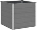 vidaXL Gray Garden Raised Bed WPC 39.4x39.4x35.8 - Durable Weather Wood-Plastic Composite Easy Assembly for DIY Gardening