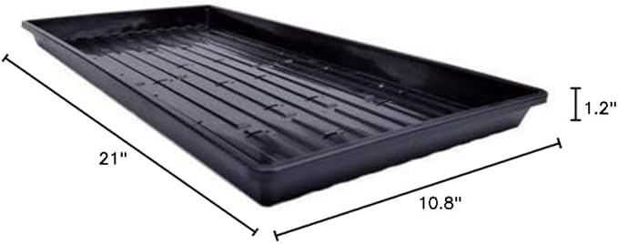 Bootstrap Farmer Microgreen 1020 Trays Shallow Extra Strength 5 Pack Seed Tray with Holes - Grow Fodder Wheatgrass Sprouting Plants Growing