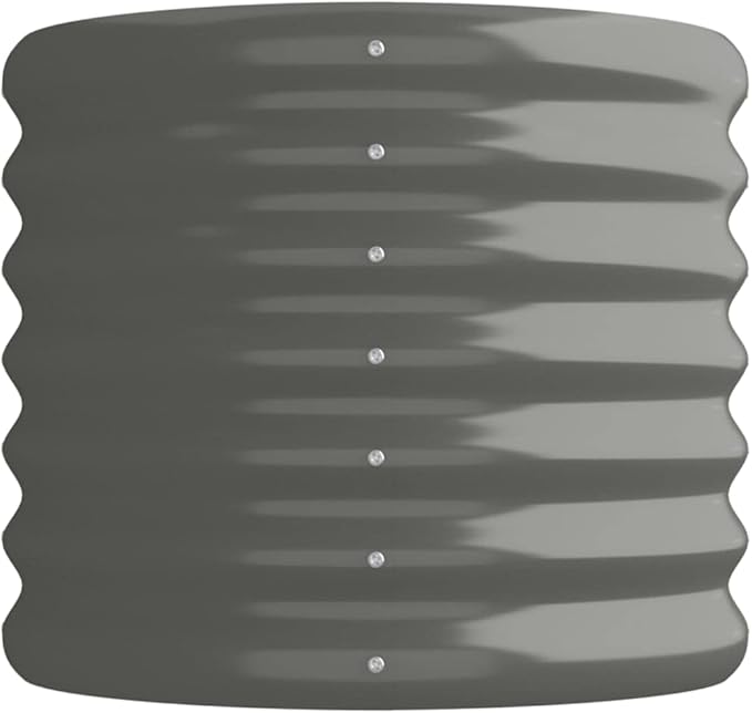 SKM Garden Raised Bed Powder-Coated Steel 114x40x36 cm Grey (Weight-5KG)