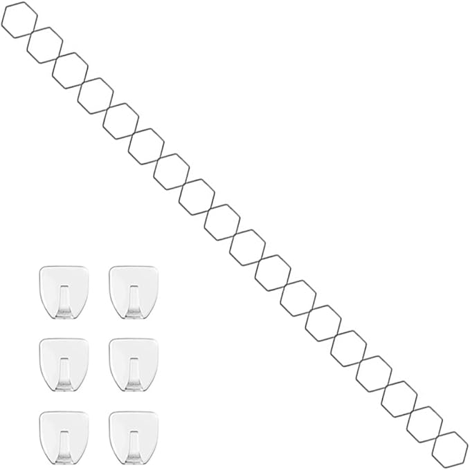 7PCS Chain Trellis for Climbing Plants - Indoor &amp Outdoor House Plant Accessories for Monstera Pothos Ivy and More | Garden Wall TrellisPlant Vine SupportHouseplant Accessories(Black)