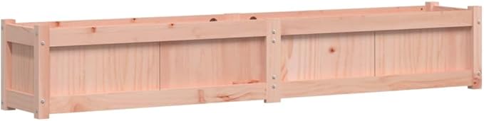 Raised Garden Bed Wooden Planter Box 70.9 x 12.2 x 12.2 Outdoor Garden Planters Solid Douglas Wood Raised Planter for Vegetables and Flowers