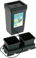 AutoPot 2 Pot easy2grow System with 3.9 Gallon Plastic Pots and 12.4 Gallon Tank - Dual-Pot Self-Watering Gravity-Fed Hydroponic System (2Pot - 3.9 Gallon - 12.4 Gallon Tank)
