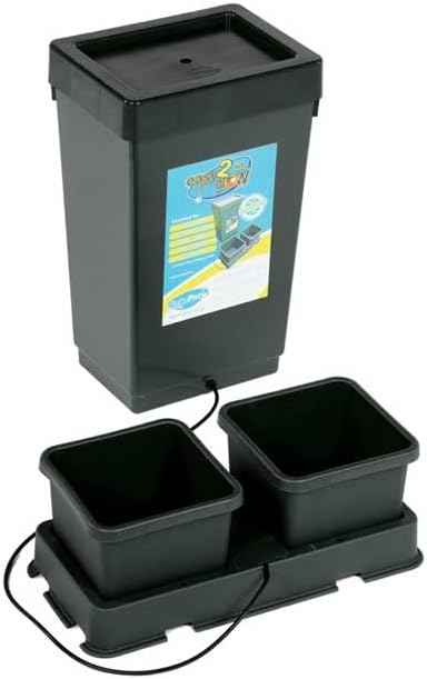AutoPot 2 Pot easy2grow System (2.2 Gallon Plastic Pots) (*Includes AIRBASES &amp AIRDOMES) Dual-Pot Self-Watering Gravity-Fed System (2Pot - 2.2 Gallon - 12.4 Gallon Tank)