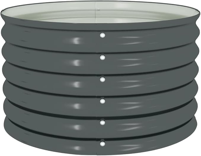 Garden Raised Planter Box - Galvanized Steel Outdoor Planters for Vegetables Herbs Flowers - Durable Metal Plant Box Grey 31.5x31.5x17.3 in