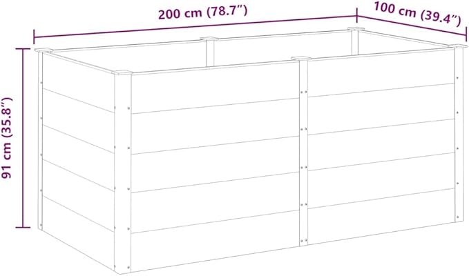 Large Grey Wood Plastic Composite Raised Garden Bed Rectangular Outdoor Planter Box for Patio Balcony Durable Gardening Solution