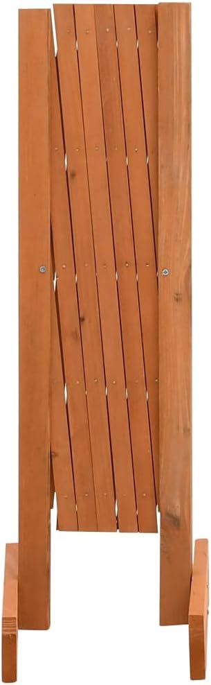 Garden Trellis Fence Wood Expandable Plant Support Climbing Lattices Wooden Decorative Divider Wall for Lawn Backyard Balcony Patio Outdoor Orange 47.2x23.6