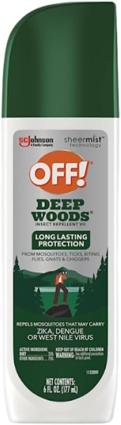 OFF! Deep Woods Insect Repellent VII Spritz Bug Spray with Long Lasting Protection from Mosquitoes 6 oz (Pack of 12)