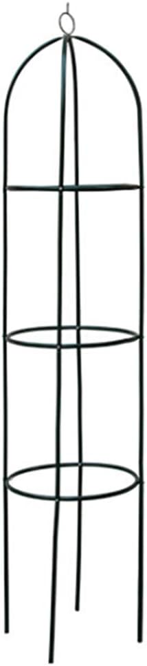 Garden Plant Support Stakes Iron Tower Obelisk Trellis Flower SupportTrellis Support Metal FrameOutdoor Lightweight Plant Tower Black Steel Tall Tower for Climbing Vines Rose and Plants(Green L)