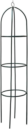 Garden Plant Support Stakes Iron Tower Obelisk Trellis Flower SupportTrellis Support Metal FrameOutdoor Lightweight Plant Tower Black Steel Tall Tower for Climbing Vines Rose and Plants(Green L)