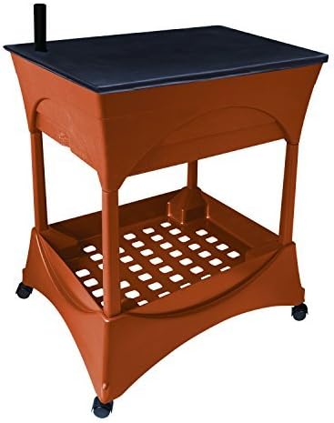 Emsco Group 2400D Stand Kit-Includes Legs and Casters-Turns City Picker into Raised Bed Garden Grow Box Accessory Terracotta