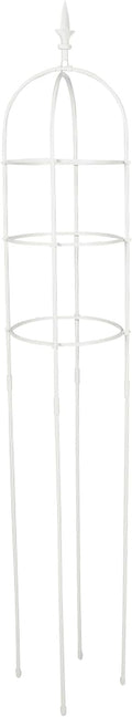 Outdoor Metal Plant Trellis Climbing Frame Vine Support Rack 31cm Diameter X 1.6m High Garden Plant Stake for Balcony Rose and Clematis