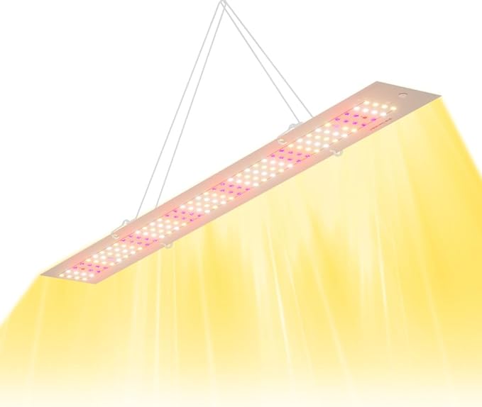 200W Compact Sun-Replicating LED Plant Light with 156 Long-Lifespan Energy-Saving Lamp Beads UV&ampIR Integrated100-277V Wide Voltage US Plug for Desktop PlantingSucculents Seedlings&amp Mini Hyd