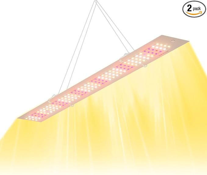 200W LED Sunlight Plant Grow Light 100-277V Indoor Seedling Planting Panel Lamp UV/IR Succulent Cultivate Lamps Potted Fruit Flower Vegetable Cactus Moss Fill Lighting 110V US Plug with Hook Hanging