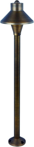 Elitco Lighting P802 Landscape-Spotlights Path Light D5 H24Antique Brassincludes Stakeg4 Halogen 20W(Light Source Not Included)