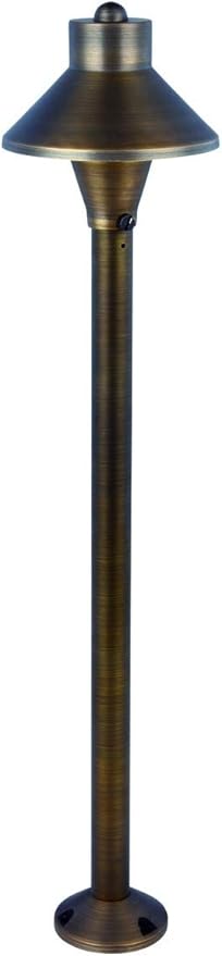 Elitco Lighting P802 Landscape-Spotlights Path Light D5 H24Antique Brassincludes Stakeg4 Halogen 20W(Light Source Not Included)