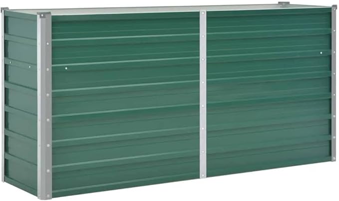 Cultivation RoomPatio Garden Home DecorVegetable planters for Porch PatioDurable and Long-LastingGarden Raised Bed Galvanized Steel 63x15.7x31.3 Green