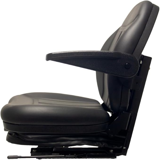 Lawn Mower Replacement Seat with Suspension &amp Armrests Black Compatible with Gravely PM252XDZ PM260HXDZ PM260HXDZ LPG PM260MXDZ PM266HXDZ PM272HXDZ PM320 360000BK-GV2