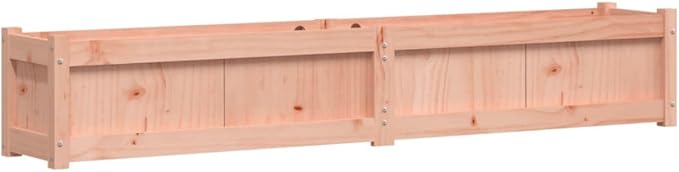 Raised Garden Bed Wooden Planter Box 70.9 x 12.2 x 12.2 Outdoor Garden Planters Solid Douglas Wood Raised Planter for Vegetables and Flowers