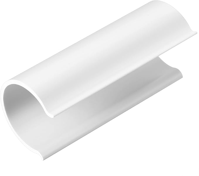 Jetec 128 Pieces PVC Pipe Clips Covers 2.4 Inches Long Greenhouse Clamps for Netting for Greenhouses Garden Shelters Bird Protection(For 3/4 Inch PVC PipeWhite)