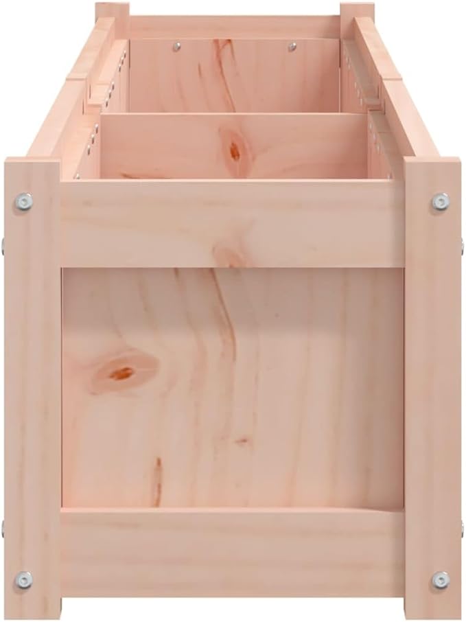 Raised Garden Bed Wooden Planter Box 70.9 x 12.2 x 12.2 Outdoor Garden Planters Solid Douglas Wood Raised Planter for Vegetables and Flowers