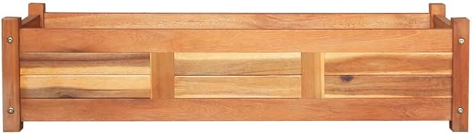 Garden Raised Beds 2 pcs Acacia Wood 39.4x11.8x9.8 bWeight-32 lbs