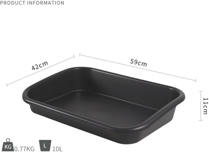 Garden Tidy Tray Multifunctional One Piece Potting Tray for Seeding Mixing Growing and Storage Succulent and Cactus Soil Potting Mix 23x16.4x4.3 (Black)