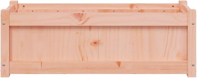 Wooden Garden Planter Box Outdoor Flower Box Wood Flower Boxes for Outdoor Plants Raised Garden Bed Planter Box 35.4x12.2x12.2 Solid Wood Douglas-275