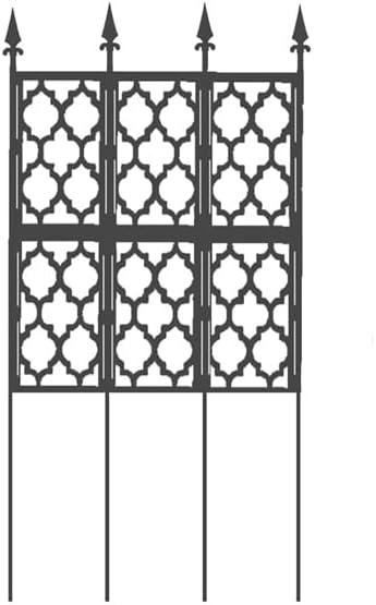 Vertical Plant Climbing Support Garden Trellis with Privacy Screen Outdoor Plastic-Coated Steel Pipe Grid Screen Shelf for Climbing Plants VinesBlack85 * 150cm
