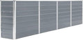 Raised Garden Bed Outdoor planters Garden Bed Planter Boxes Outdoor Suitable for Backyard Patios Flowers Restaurants 126x15.7x30.3 Galvanized Steel Gray