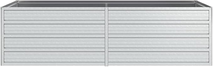 SKM Garden Raised Bed 160x80x45 cm Galvanized Steel Silver (Weight-7KG)